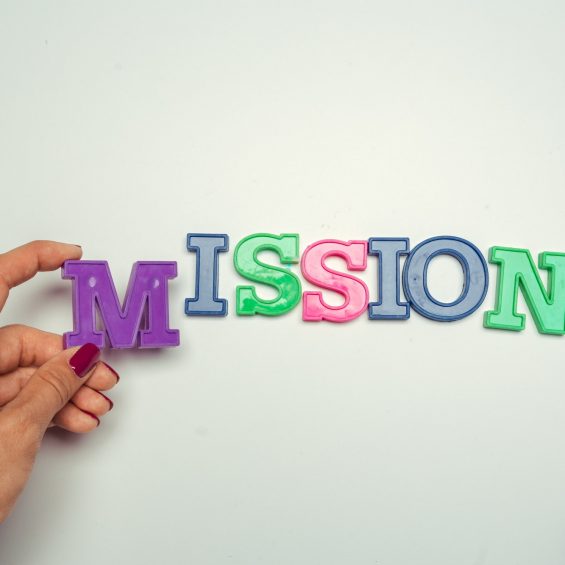 pick a wood letters of Mission word